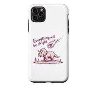 Custodia per iPhone 11 Pro Max Everything Is Alright Dinosaur Asteroid Chaos Graphic Retro