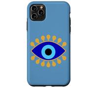Custodia per iPhone 11 Pro Max Evil Eye in Blue Golden Nazar Protezione come Boho Spiritual