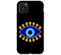 Custodia per iPhone 11 Pro Max Evil Eye in Blue Golden Nazar Protezione come Boho Spiritual
