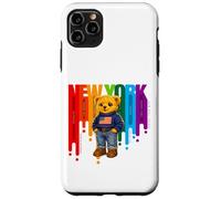 Custodia per iPhone 11 Pro Max Exceed The Limit New York Teddy Bear- Colorful NYC Boroughs