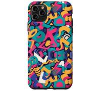 Custodia per iPhone 11 Pro Max Fantastica grafica retrò anni '80 e '90 in grassetto a forma di lettera