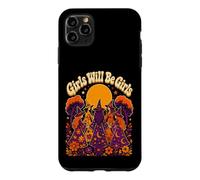 Custodia per iPhone 11 Pro Max Fantastico design a cerchio per Halloween, anni '70, della congrega delle streghe