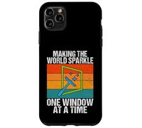 Custodia per iPhone 11 Pro Max Far brillare il mondo un lavavetri finestra dopo finestra