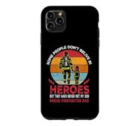 Custodia per iPhone 11 Pro Max Father And Son Heroes Proud Firefighter Dad Fathers Day