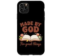 Custodia per iPhone 11 Pro Max Fatto da Dio per grandi cose Bibbia floreale Cristianesimo