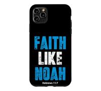 Custodia per iPhone 11 Pro Max Fede come Noè Ebrei 11:7 Regalo cristiano