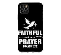 Custodia per iPhone 11 Pro Max Fedele nella Preghiera Romani 12:12 Design Vintage