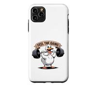 Custodia per iPhone 11 Pro Max Feel The Gains Duck - Allenamento per sollevamento pesi