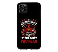 Custodia per iPhone 11 Pro Max Fire and Rescue I Fight What You Fear Brave Firefighter