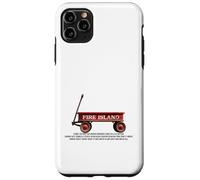 Custodia per iPhone 11 Pro Max Fire Island retrò carro rosso spiaggia estate vacanza amico