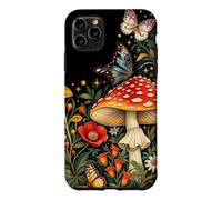 Custodia per iPhone 11 Pro Max Flora di funghi Amanita botanici vintage