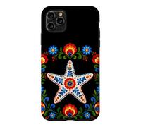 Custodia per iPhone 11 Pro Max Floreale Stella Marina Folk Art Motivi Fiori