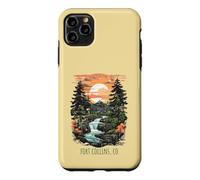 Custodia per iPhone 11 Pro Max Fort Collins, CO, USA Tramonto Montagna Distressed Design