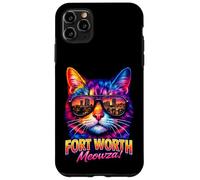 Custodia per iPhone 11 Pro Max Fort Worth Cat | Trendy Cool Hip Fun Gattino Occhiali da sole Amante