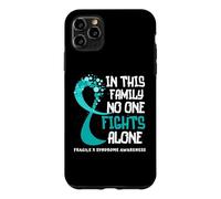 Custodia per iPhone 11 Pro Max Fragile X Sindrome Consapevolezza Nastro Speranza Famiglia Fighter