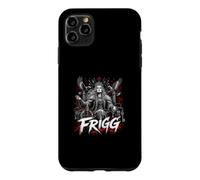 Custodia per iPhone 11 Pro Max Frigg Dea Norrena Trono Corvi Rune Mitologia vichinga