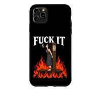 Custodia per iPhone 11 Pro Max Fuck It - Witch is Burning in Flame Smoking Adult Humor Meme