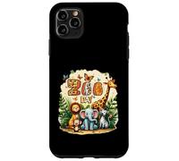 Custodia per iPhone 11 Pro Max Fun Zoo Day Cute Wildlife Animali Scuola FieldTrip Safari