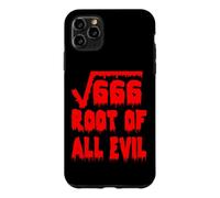 Custodia per iPhone 11 Pro Max Funny 666 Square Root All Evil Matematico Insegnante di Matematica