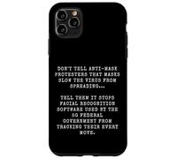 Custodia per iPhone 11 Pro Max Funny Anti Mask & Social Distancing Sarcastic Dank Meme Joke