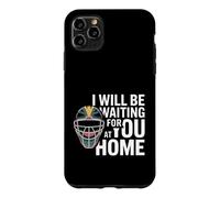 Custodia per iPhone 11 Pro Max Funny Baseball Catcher Daying Waiting For You At Home