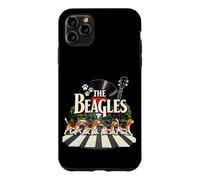 Custodia per iPhone 11 Pro Max Funny Beagle Band Music Dogs Retro Rock Pet Lover