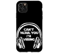 Custodia per iPhone 11 Pro Max Funny Beatmaker Gamer Headset Can't Hear You I'm Vibing