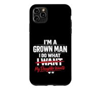 Custodia per iPhone 11 Pro Max Funny Dad Father I'm A Grown Man I Do What My Daughter Wants