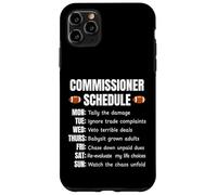 Custodia per iPhone 11 Pro Max Funny Fantasy Football Commissioner Schedule Draft Day