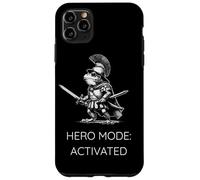 Custodia per iPhone 11 Pro Max Funny Frog Humor. Roman Soldier Toad Hero Mode Activated