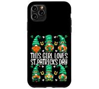 Custodia per iPhone 11 Pro Max Funny Gnomes For Women This Girl Loves St. Patricks Day