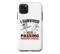 Custodia per iPhone 11 Pro Max Funny I Survived Her Passing Nursing School