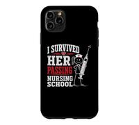 Custodia per iPhone 11 Pro Max Funny I Survived Her Passing Nursing School