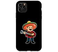 Custodia per iPhone 11 Pro Max Funny Mexico Mariachi Cinco de Mayo Fiesta Chitarra