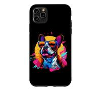 Custodia per iPhone 11 Pro Max Funny Retro Vintage Mens Womens 80s 90s Boston Terrier Lover