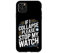 Custodia per iPhone 11 Pro Max Funny Runner Stop My Watch Running
