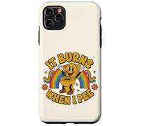 Custodia per iPhone 11 Pro Max Funny Saying: It Burns When I Pee! Rainbow
