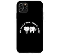 Custodia per iPhone 11 Pro Max Funny Tooth Pun We Have A New Lease of Bite