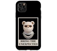 Custodia per iPhone 11 Pro Max Funny Wild tEDDY bEAR With Fur Mask Bring the Unexpected