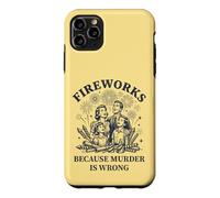 Custodia per iPhone 11 Pro Max Fuochi d'artificio perché l'omicidio è sbagliato Famiglia retrò
