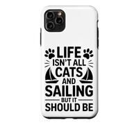 Custodia per iPhone 11 Pro Max Gatti E Vela Barca A Vela Divertente Vela