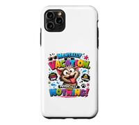 Custodia per iPhone 11 Pro Max Gatto divertente mentalmente in vacanza fisicamente non fa nulla