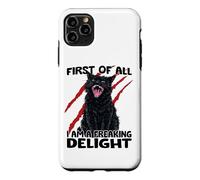 Custodia per iPhone 11 Pro Max Gatto goblin gatto nero sarcasmo zoomies gatto caos