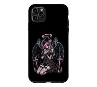 Custodia per iPhone 11 Pro Max Gatto gotico pastello gotico ragazza scheletro emo emo Y2K Style Angel Decay