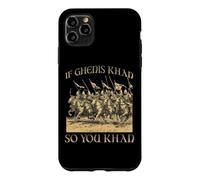Custodia per iPhone 11 Pro Max Gengis Khan Impero Mongolo Cavaliere Guerriero Orda d'Oro