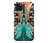 Custodia per iPhone 11 Pro Max Geometria Art Deco a bordo piscina