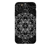 Custodia per iPhone 11 Pro Max Geometria sacra Metatrons Cube Dot lavoro