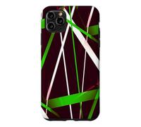 Custodia per iPhone 11 Pro Max Geometria Urbana Nero Bianco Erba-Verde