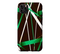 Custodia per iPhone 11 Pro Max Geometria Urbana Nero Bianco Verde