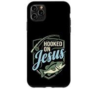 Custodia per iPhone 11 Pro Max Gesù con disegno divertente di pesca cristiana